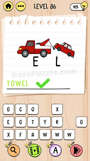 brain test tricky words level 86 answer
