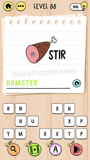 brain test tricky words level 88 answer