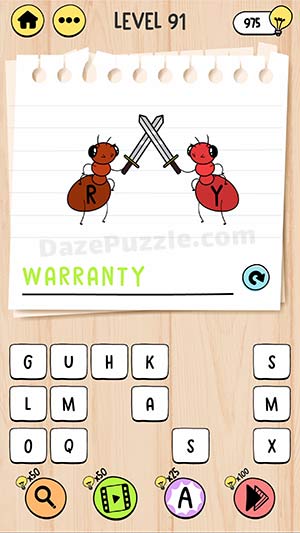 brain test tricky words level 91 answer
