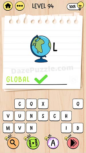 brain test tricky words level 94 answer
