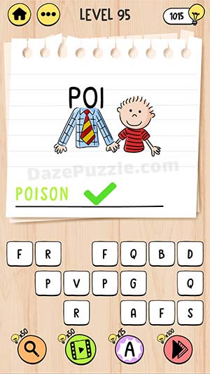 brain test tricky words level 95 answer