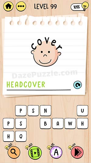 brain test tricky words level 99 answer