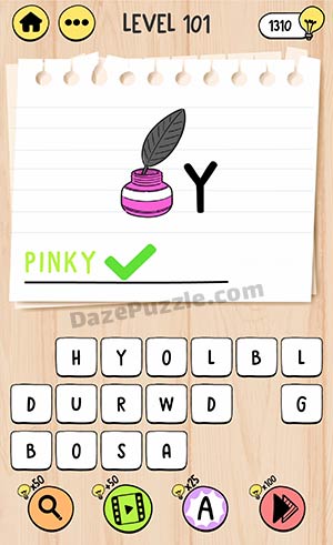 brain test tricky words level 101 answer