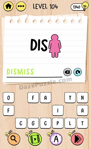brain test tricky words level 104 answer