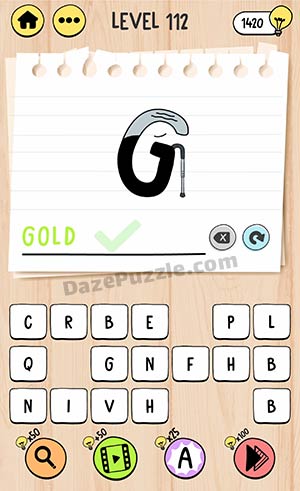 brain test tricky words level 112 answer