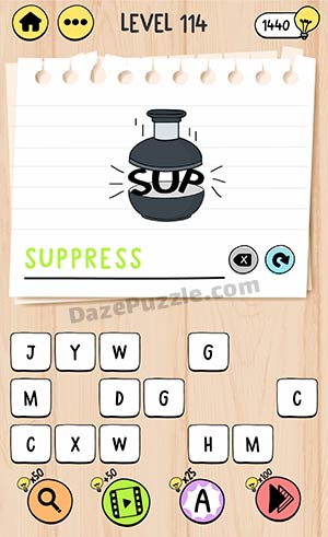 brain test tricky words level 114 answer