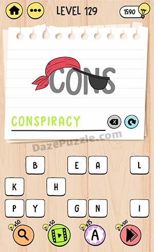 brain test tricky words level 129 answer