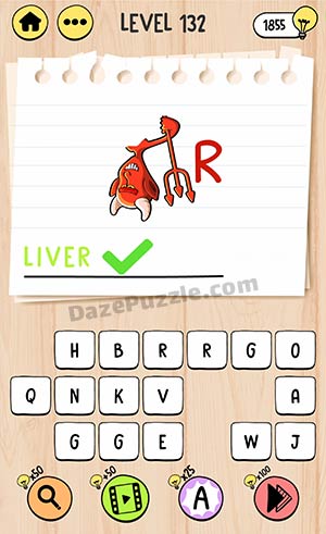 brain test tricky words level 132 answer