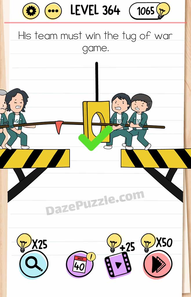 brain test level 364 answer