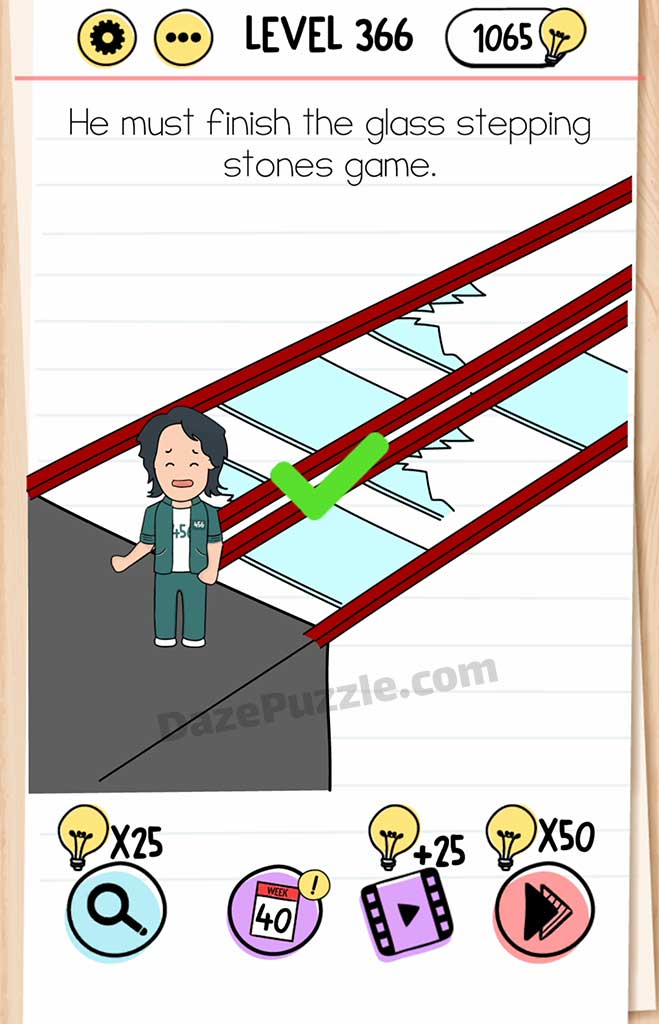 brain test level 366 answer
