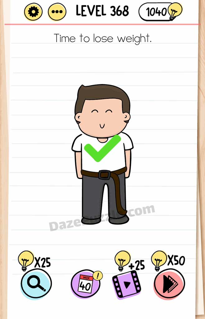 brain test level 368 answer