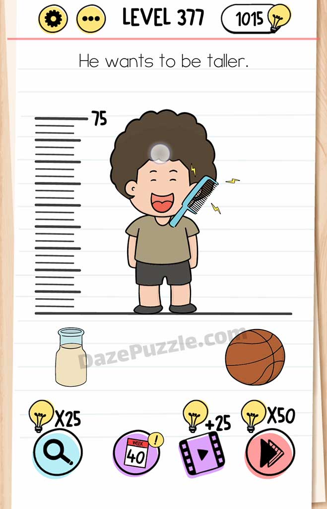 brain test level 377 answer