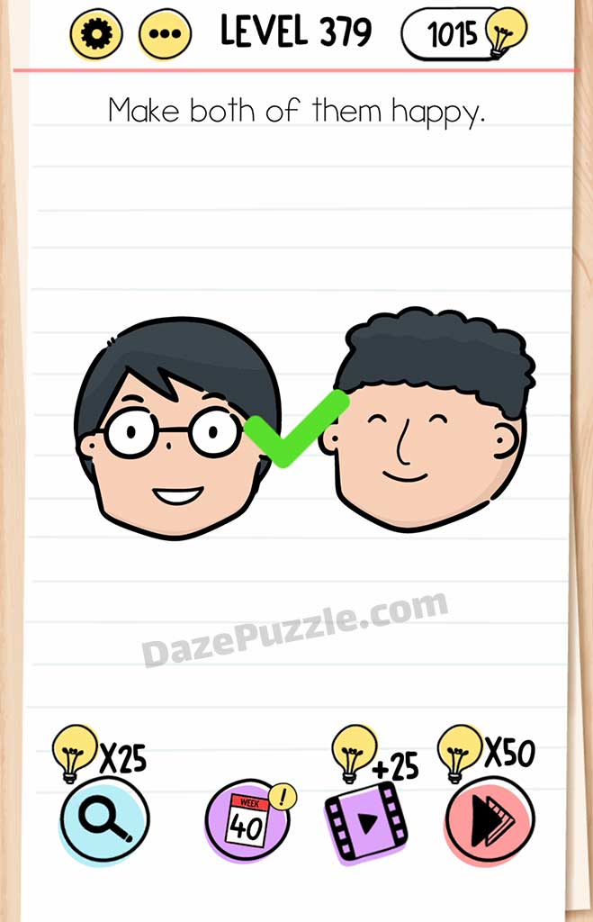 brain test level 379 answer