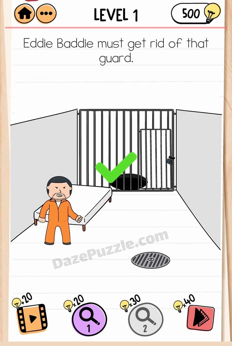 brain test 2 eddies revenge level 1 answer