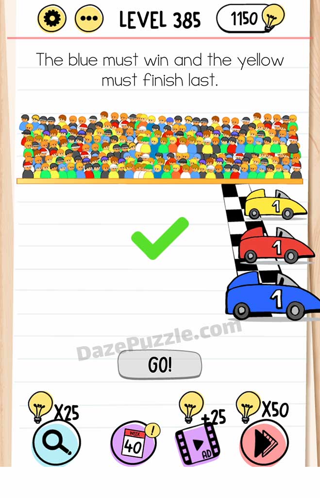 brain test level 385 answer