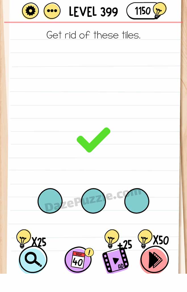 brain test level 399 answer