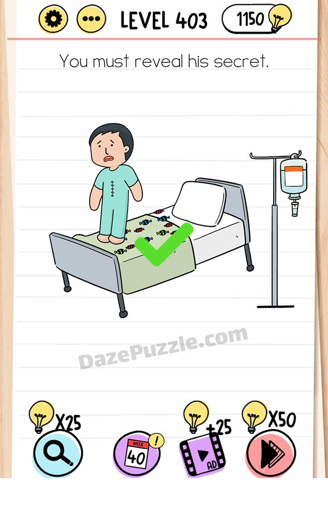 brain test level 403 answer
