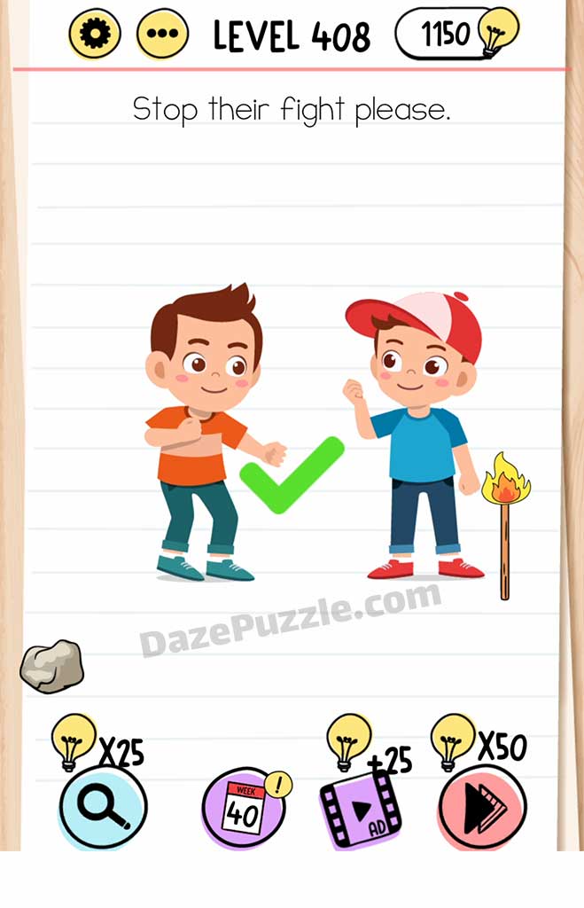 brain test level 408 answer