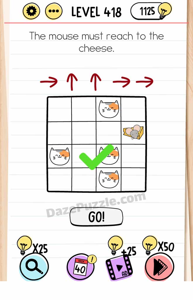 brain test level 418 answer