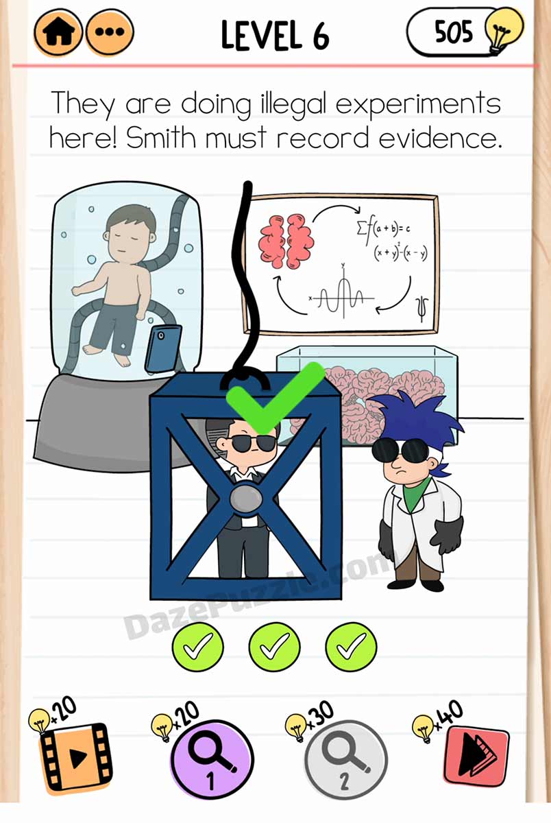 brain test 2 smith and joe vs professor bigbrain level 6 answer