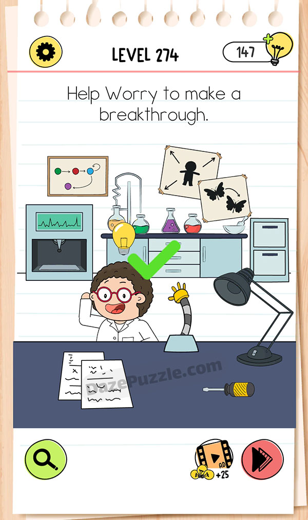 brain test 4 level 274 answer