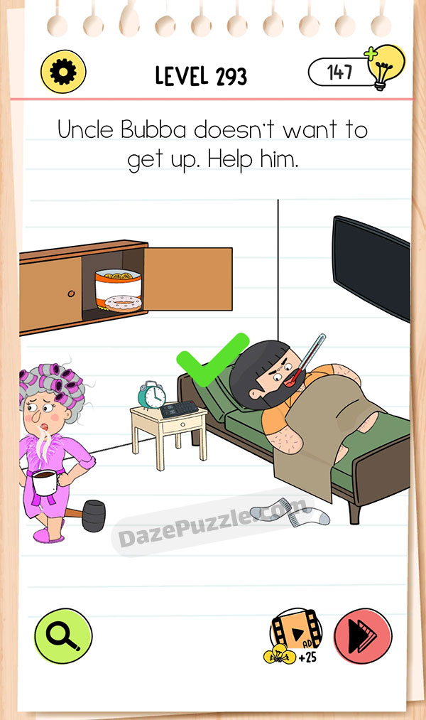 brain test 4 level 293 answer