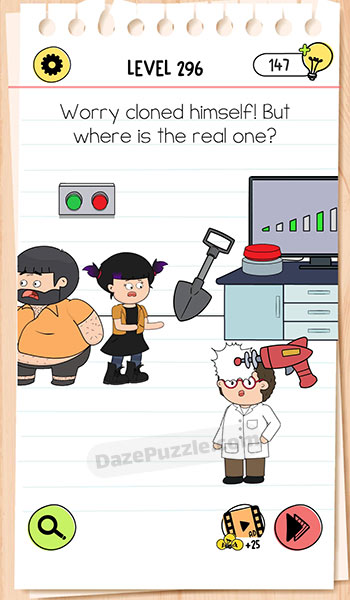 brain test 4 level 296 answer