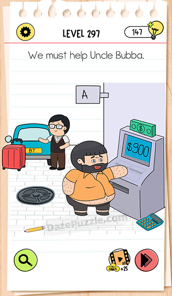 brain test 4 level 297 answer