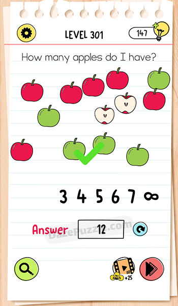 brain test 4 level 301 answer