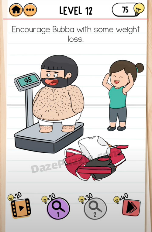 brain test 2 fitness with bubba level 12 answer