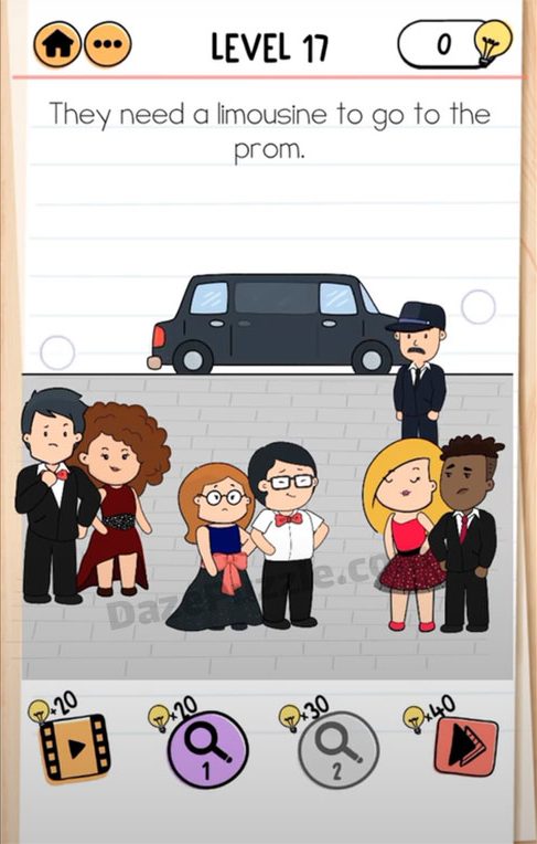 brain test 2 prom dates level 17 answer