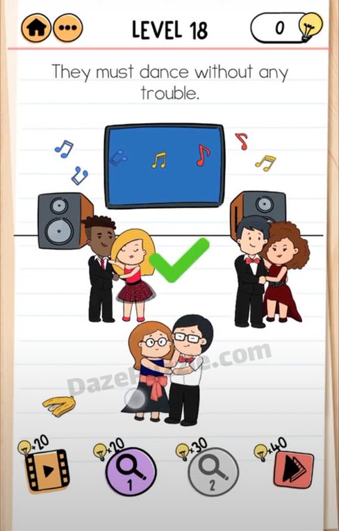 brain test 2 prom dates level 18 answer