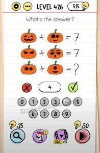 brain test level 426 answer