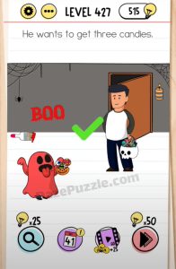 brain test level 427 answer