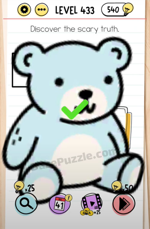 brain test level 433 answer