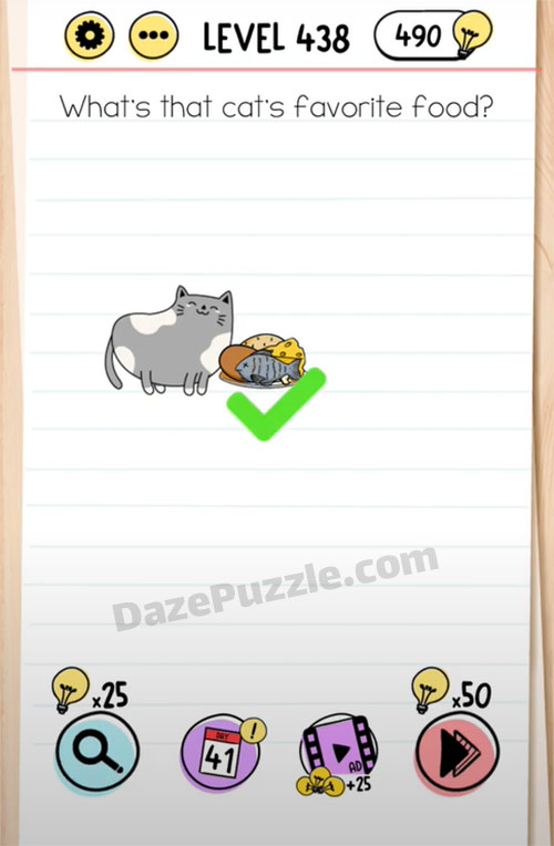 brain test level 438 answer