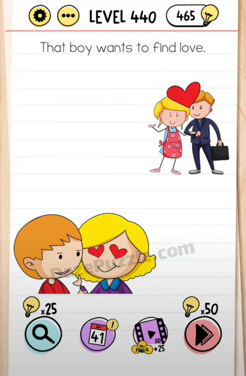 brain test level 440 answer