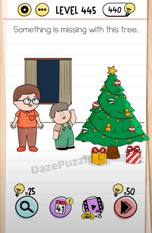 brain test level 445 answer