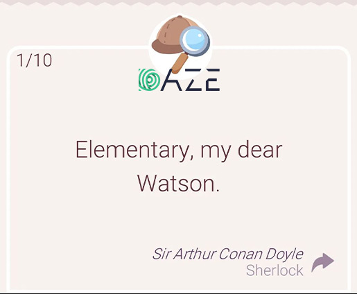 Cryptogram Sherlock Holmes 1 Level 1 Answer