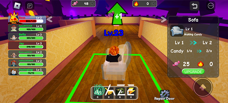 Upgrade Sofa in Ghost at the Door Roblox