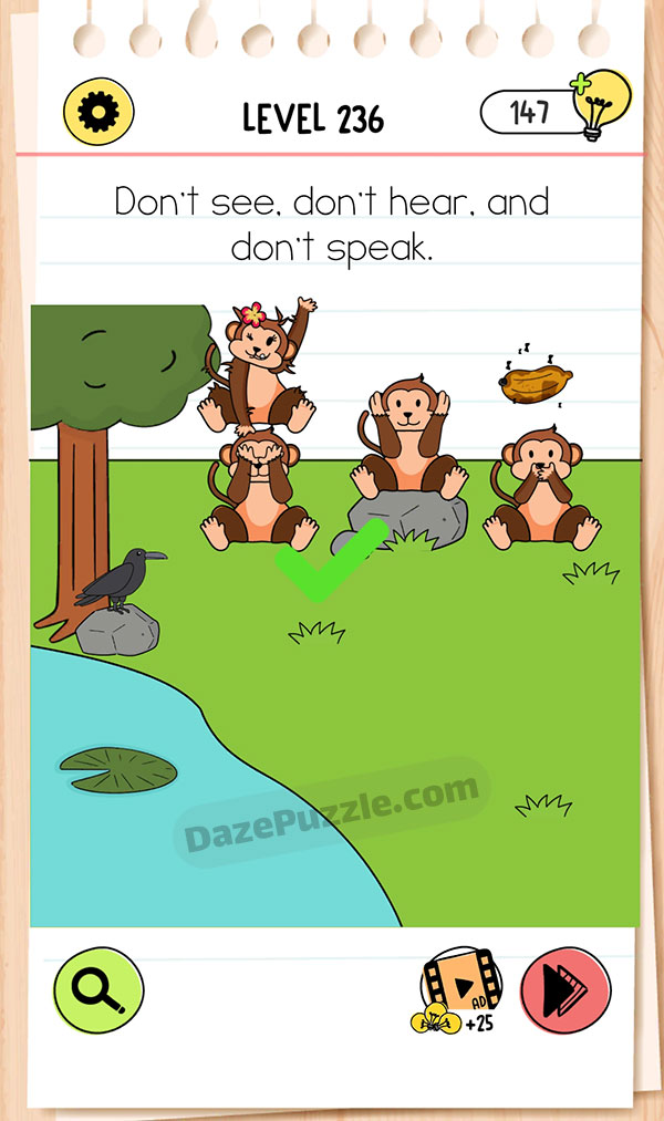 brain test 4 level 236 answer