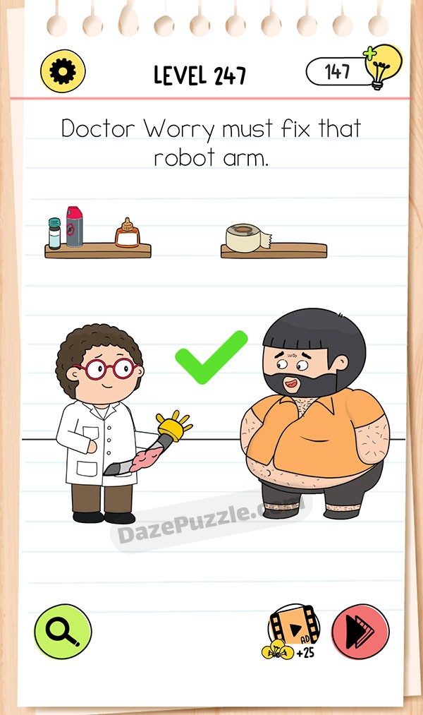 brain test 4 level 247 answer