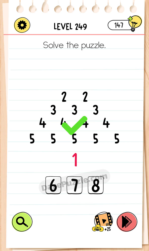 brain test 4 level 249 answer