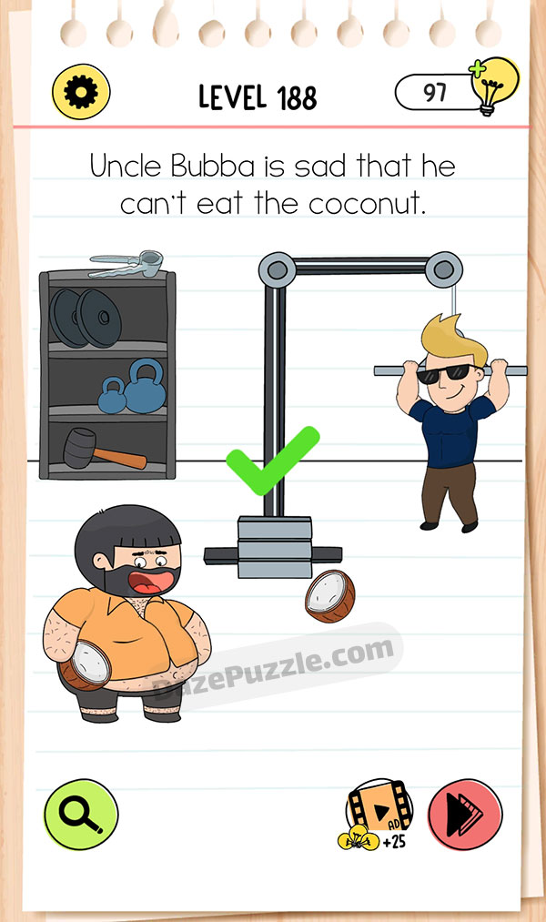 brain test 4 level 188 answer
