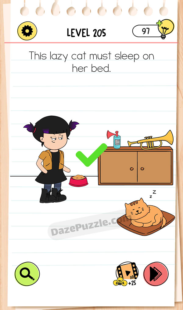 brain test 4 level 205 answer