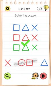 brain test 4 level 302 answer
