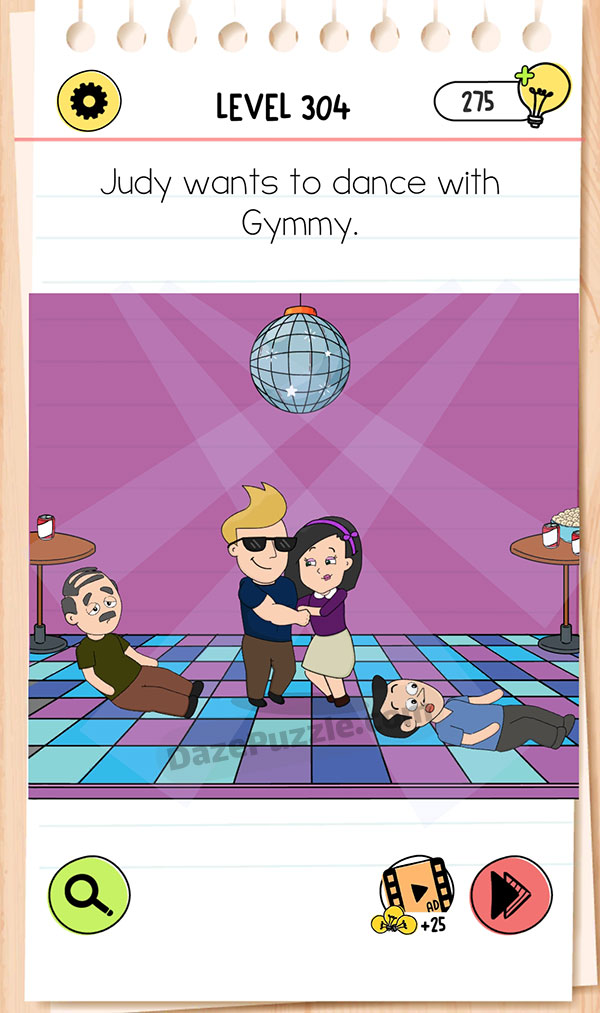 brain test 4 level 304 answer