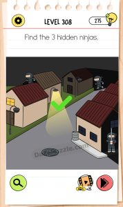 brain test 4 level 308 answer