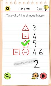 brain test 4 level 319 answer