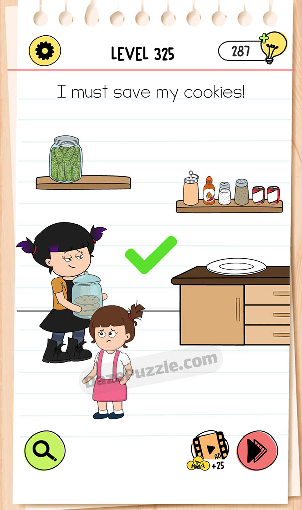 brain test 4 level 325 answer